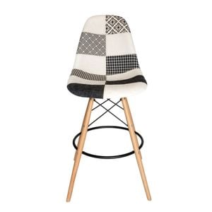 Sk Designer Living | Replica Eames Dsw Stool | Fabric & Natural - Multicoloured V3