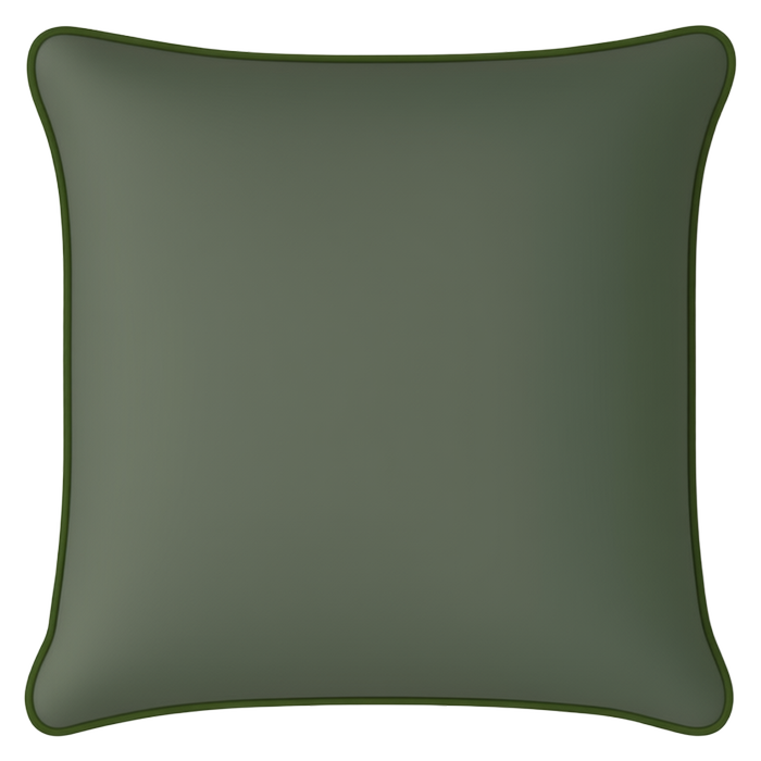 Mojo 60cm Solid Green Cushion Cover with Pipe