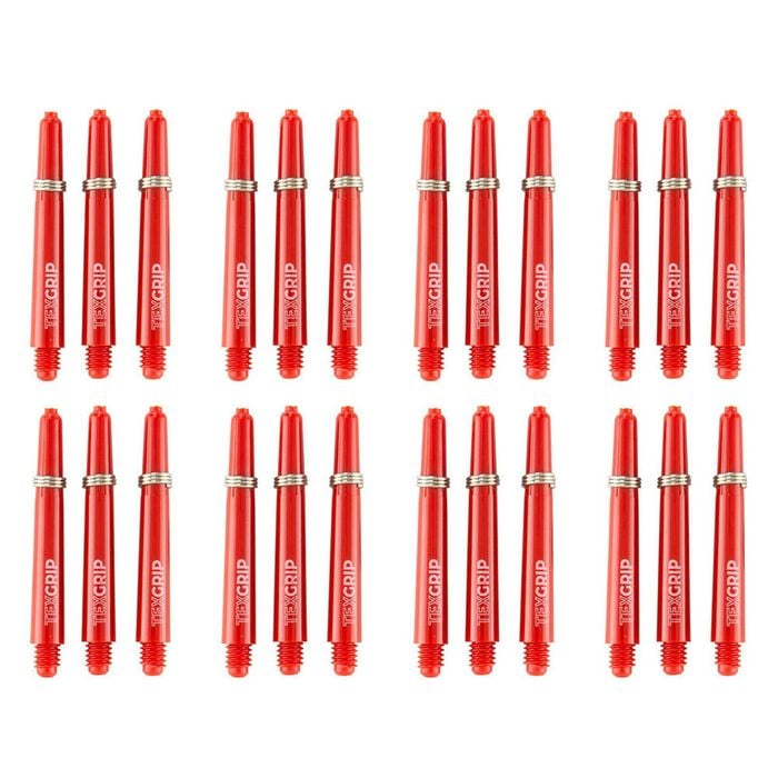 8x 3pc Formula Sports Tex Grip 48mm Nylon Shafts Medium - Red