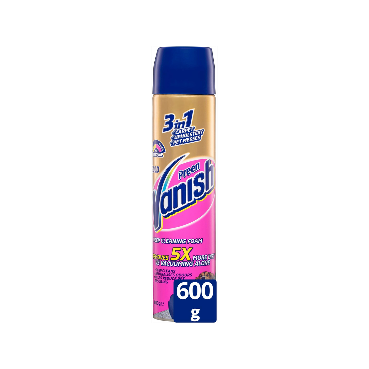 Vanish Preen 600g Gold 3in1 Deep Cleaning Carpet Foam - Bunnings Australia