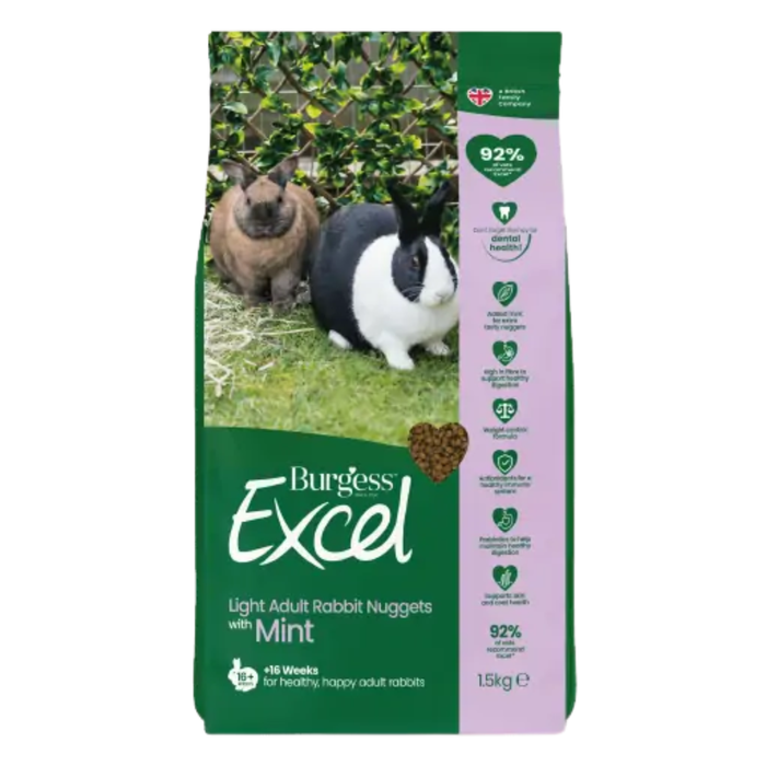 Burgess Excel Light Pellets for Overweight Rabbits 1.5kg