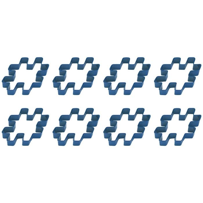 8PK R&M Hashtag Cookie Cutter Polyresin Coated Steel 10cm - Navy