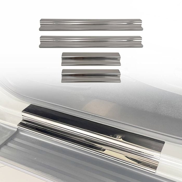 AUSGO Door Sill Protector for ISUZU DMAX D-MAX Dual Cab 2020-Onwards Stainless Steel Scuff Plate Cover
