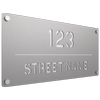 ProtectorAl 580mm x 280mm Silver Matt Custom House Sign ACM Cut Through - 580mm x 280mm Silver Matt