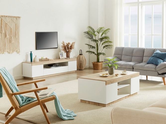 The
  elegant and iconic wood-and-white color scheme of this collection exude
  infinite charm and modern beauty