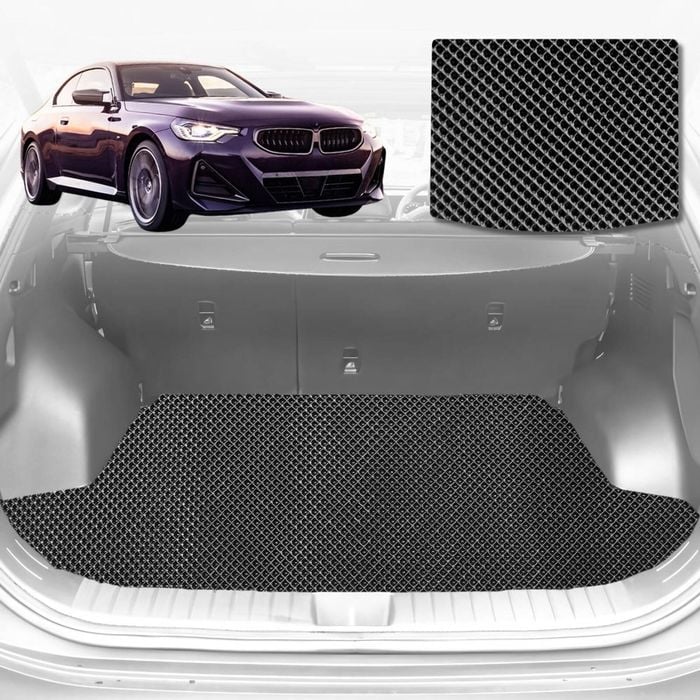 6D Diamond Car Boot Mat for BMW 2 Series Coupe (G42)2022-Current-Cargo Mat-Black-Outback GT