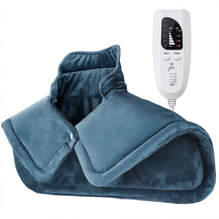 Catzon Heating Pad Heated Neck And Shoulder Wrap 6 Heat Settings 4 Timer Gift-darkgrey