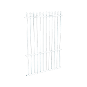 ProtectorAl 350 - 1200 x 1800mm Pearl White Aluminium Spear Top Pool Fence Panel With Mid Rail