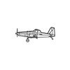 Ignite Laser Air Tractor 502B - High-Performance Agricultural Aircraft Silhouette Metal Wall Art Coated Black 15.7 inch - 40 cm
