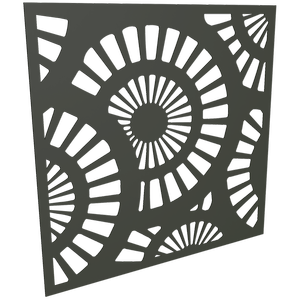 ProtectorAl 300-1200w x 300-1200h Woodland Grey Sunburst Unframed Solid Aluminium Decorative Panel