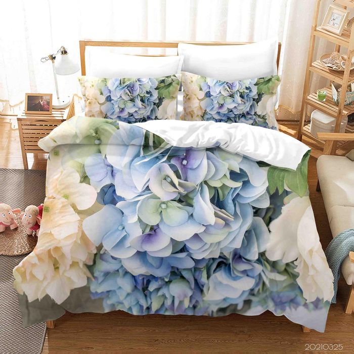 3D Color Hydrangea Quilt Cover Set Bedding Set Duvet Cover Pillowcases 211
