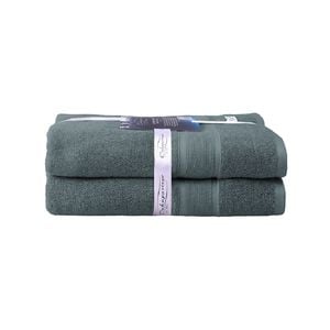 2PK Ultimate Alanya Bathroom Bath Towel 550Gsm Slate