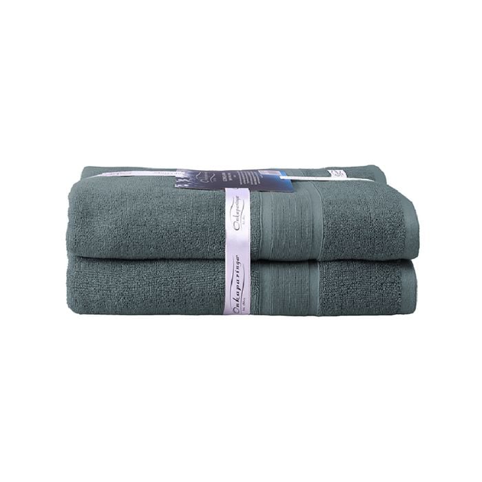 2PK Ultimate Alanya Bathroom Bath Towel 550Gsm Slate