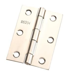 Zenith  85mm Polished Stainless Steel Butt Hinge Fixed Pin