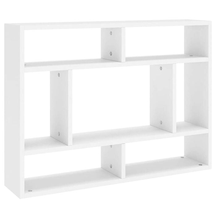 vidaXL Wall Shelf White Engineered Wood Hanging Floating Cabinet Display Rack