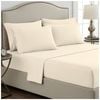 Grosvenor House 400TC Plain Dyed Bamboo Cotton Bed Sheet Sets Queen Ivory