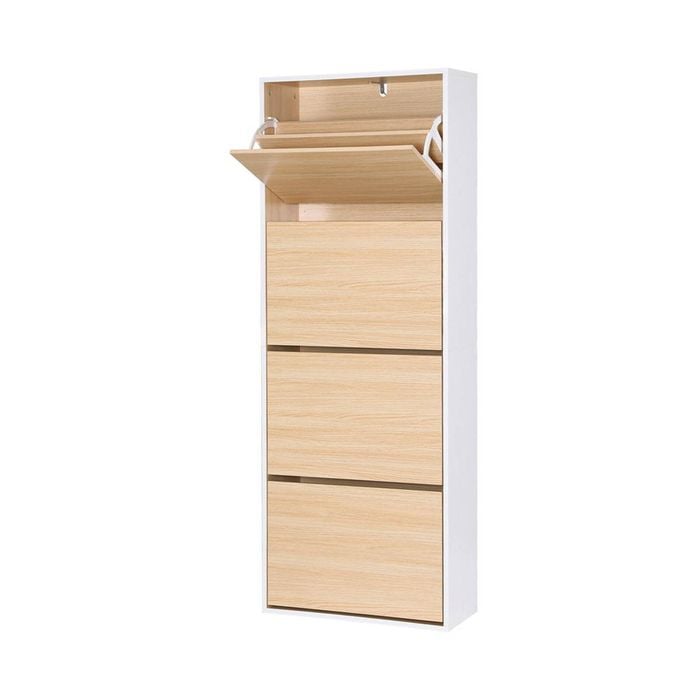 Artiss 8 Tier Shoe Rack Storage Cabinet Pine