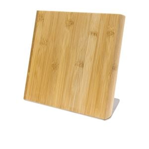 Icon Chef Magnetic Knife Block Stand with Stainless Steel Base Bamboo
