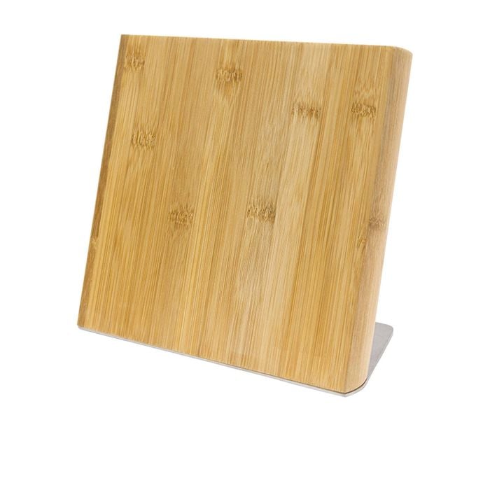 Icon Chef Magnetic Knife Block Stand with Stainless Steel Base Bamboo