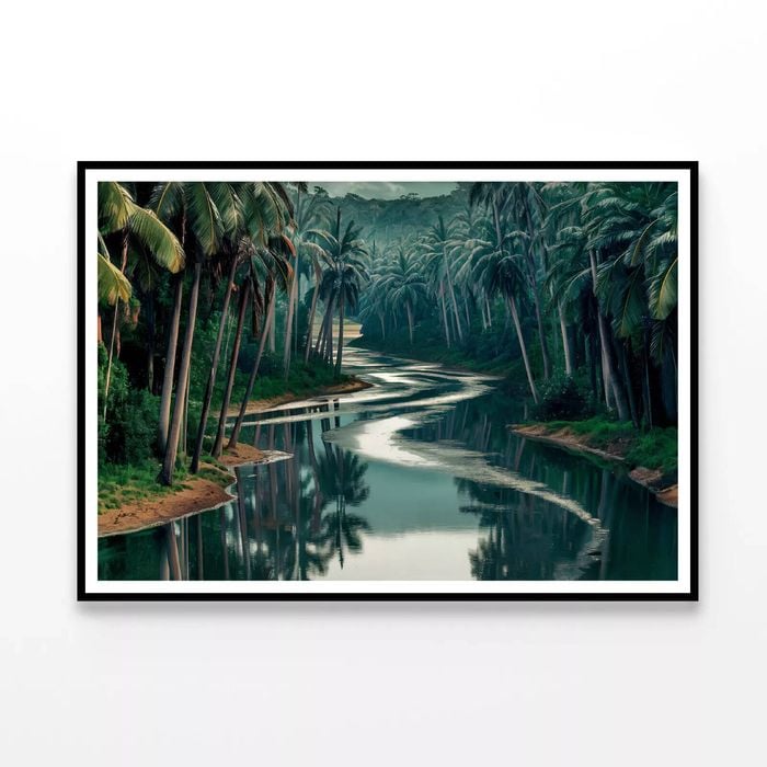 Forest with Trees, Lake  Print 100% Australian Made 90x60cm  (Poster)