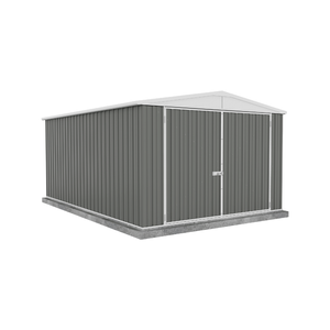 Absco Sheds 3.0 x 4.48 x 2.06m Woodland Grey Three Door Utility Garden Shed 