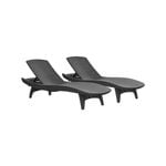 Keter Pacific Sunloungers - 2 Pack