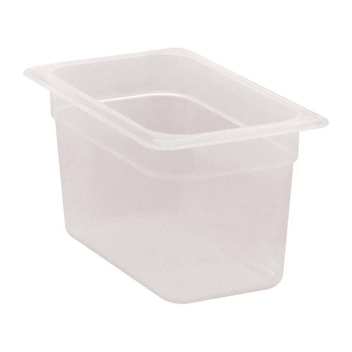 Cambro Gastronorm Tray Polypropylene Translucent 1/4 150mm Food Pan Commercial Kitchen Storage