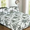 Icf Store Cotton Flannel Combo Fitted Sheet Set Queen Evergreen