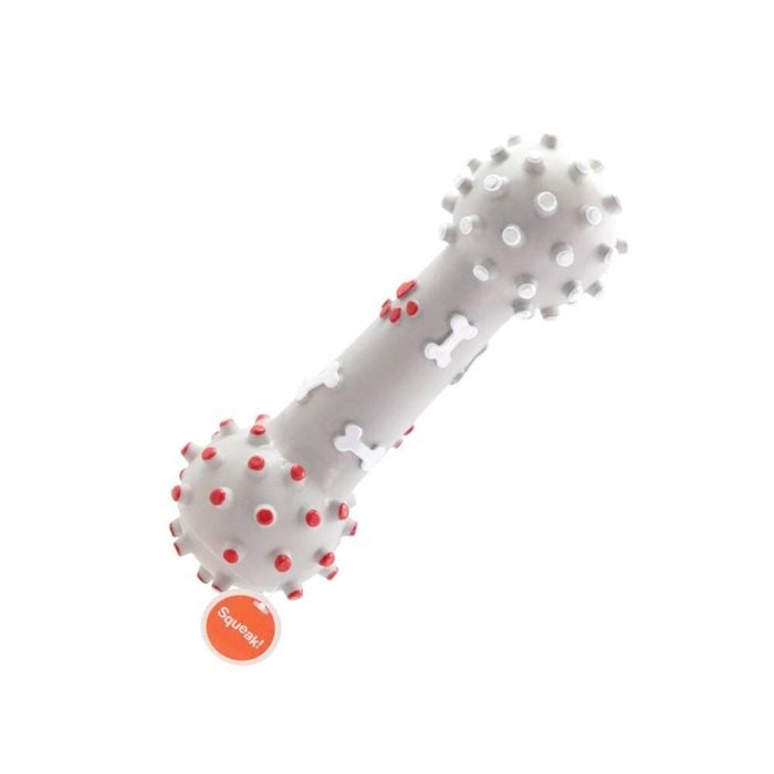 Paws & Claws Paw Print Dumbbell Vinyl 25.5x8x8cm Assorted