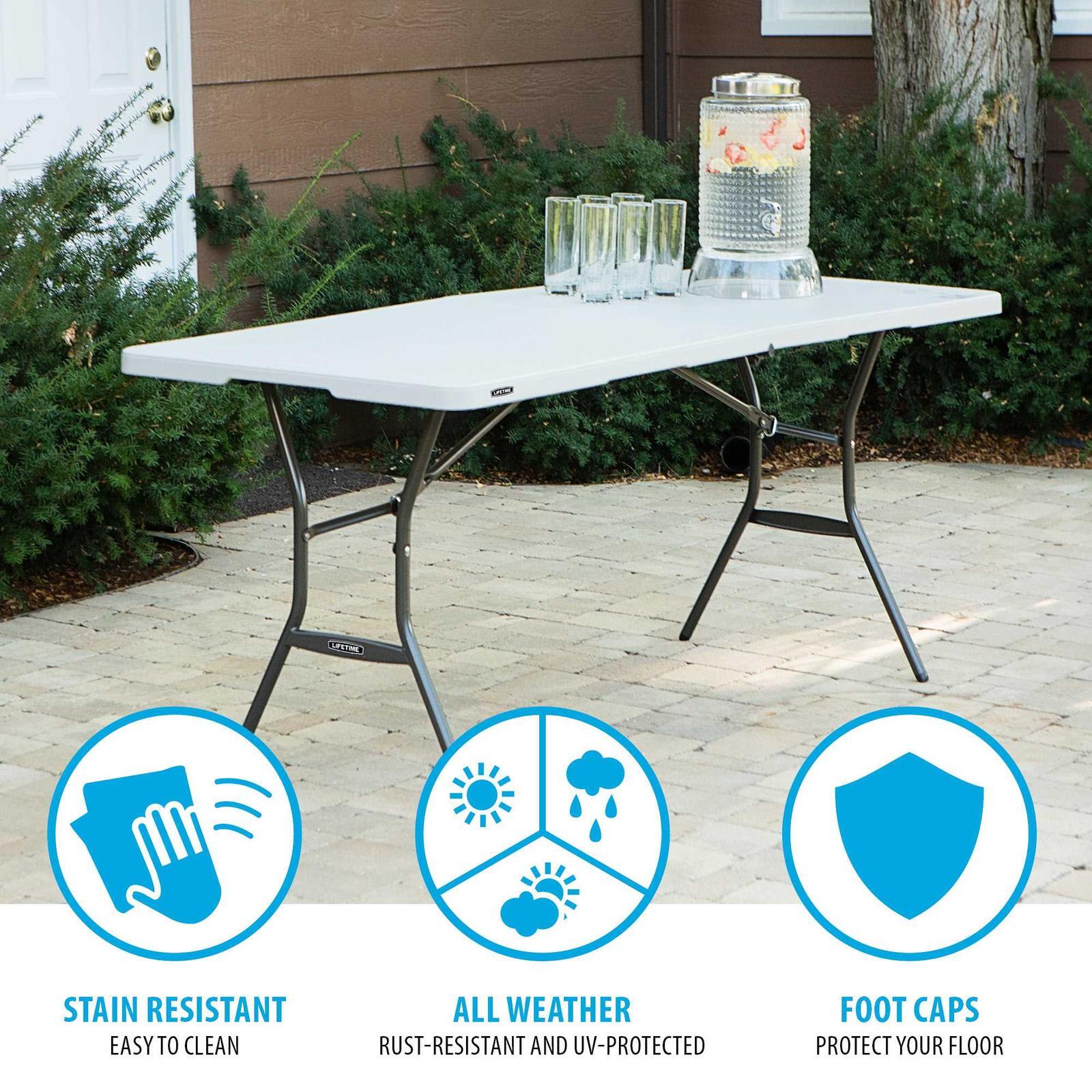 Lifetime 6ft Bi Fold Blow Mould Trestle Table Bunnings Australia