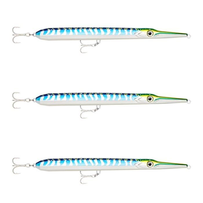 3x Rapala 22cm Flash X Skitter Floating Topwater Fishing Lures - HD Wahoo UV