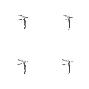 4PK Barpro Waiters Friend Black Cockatoo Corkscrew Barware Accessory