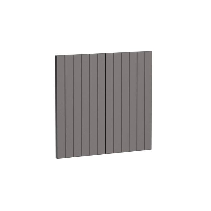 Kaboodle 600mm Smoked Grey V-Groove Medium Rangehood Doors - 2 Pack