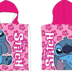 Disney Lilo and Stitch Pink Wink Beach Towel Poncho 50 x 100 cm (Fast Dry)