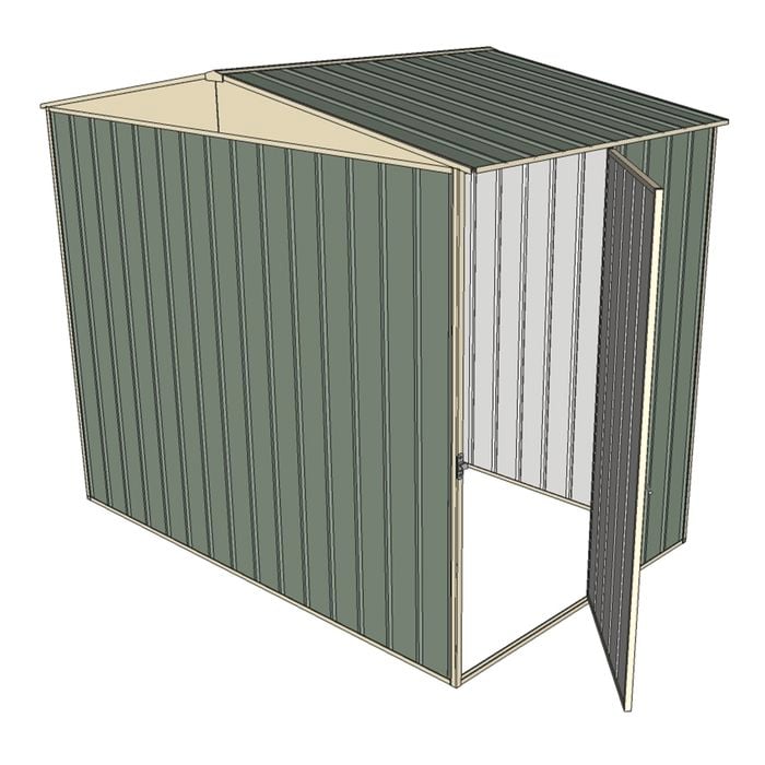 Build-a-Shed 2.3 x 1.5 x 2.3m Gable Single Hinged Side Door Shed - Green