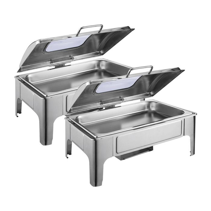 SOGA 2X 9L Rectangular Stainless Steel Soup Warmer