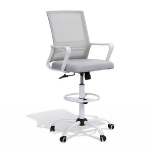 Artiss Ergonomic Drafting Office Chair Mesh Height Adjustable Computer Desk Chair Grey