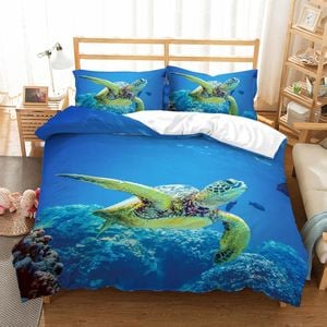 3D Sea world  Sea turtle Bedding Set Quilt Cover Quilt Duvet Cover Pillowcases Personalized  Bedding