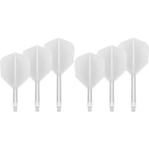 6pc Target K-Flex No 2 Dart Flight & Shaft Intermediate 26mm - White