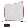 VEVOR 393x275cm Barricade Backstop Net Black and Red Portable Practice Equipment with Carry Bag