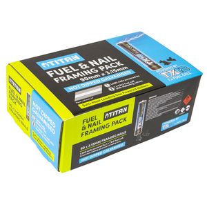 Titan Collated Framing Nails Gas Pack 90 x 3.15mm HDG Steel 1000 Box