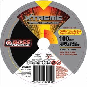 DTA Boss 100mm Maxx Stainless Steel Cut Off Wheel