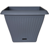 Northcote Pottery 40 x 30cm Ribbed Self Watering Square Pot Charcoal