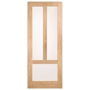 Corinthian 2340 x 920 x 35mm Internal Door White Oak Moda Translucent Glass AMODG3 - 920mm