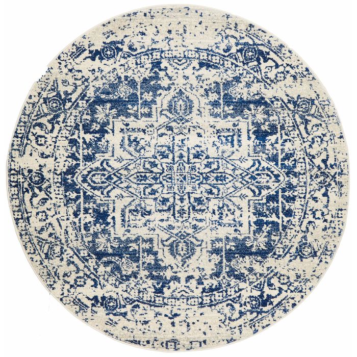 Sense 253 White Navy 150X150Cm Rug