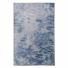 Fab Habitat 120x180cm Blue Shikhar Modern Distressed Machine Washable Rug