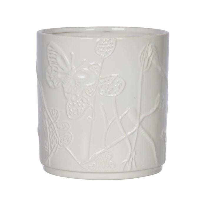 Northcote Pottery 16cm Springtime White Pot
