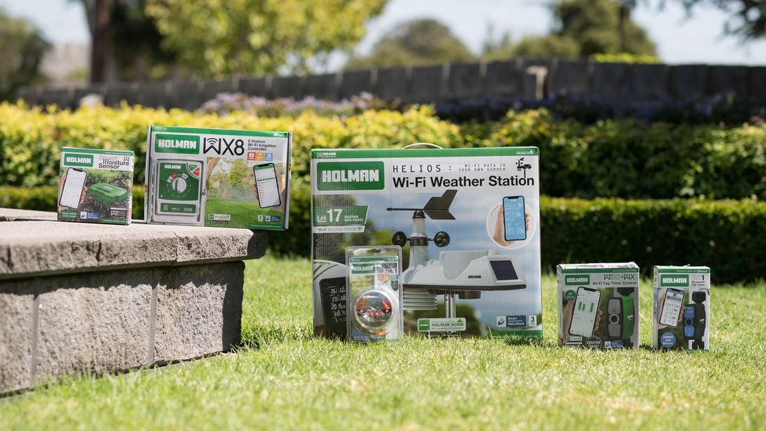 A variety of Holman smart irrigation devices.