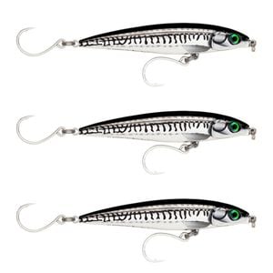 3x Rapala 12cm Saltwater X Rap Long Cast Shallow Minnow Fish Lures - Chrom Mack
