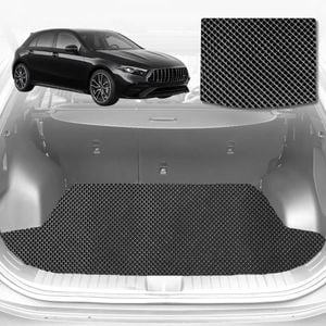 6D Diamond Car Boot Mat for Mercedes-Benz A-Class (W177)2018-Current-Sedan-Cargo Mat-Black-Outback GT